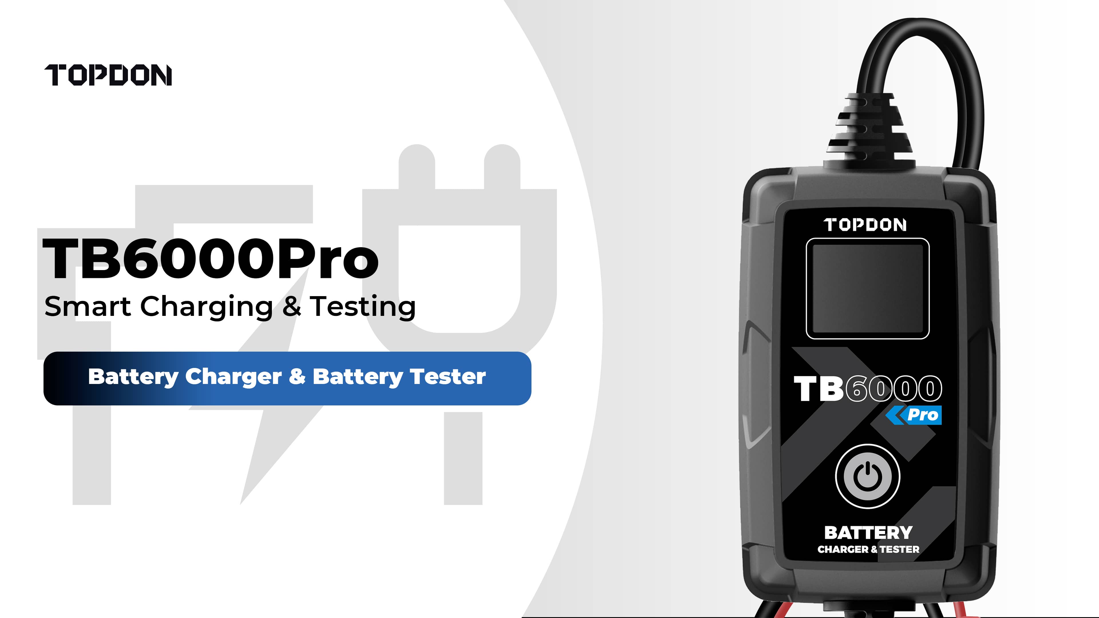TOPDON TB6000Pro | 2-in-1 Smart Battery Charger and Tester